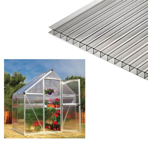 4mm Greenhouse Polycarbonate Sheets Glazing Replacement Repair Panels ...