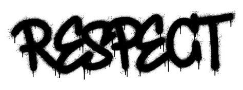 Premium Vector | Spray painted graffiti respect word sprayed isolated with a white background ...