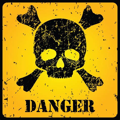 Danger Sign Skull Vector