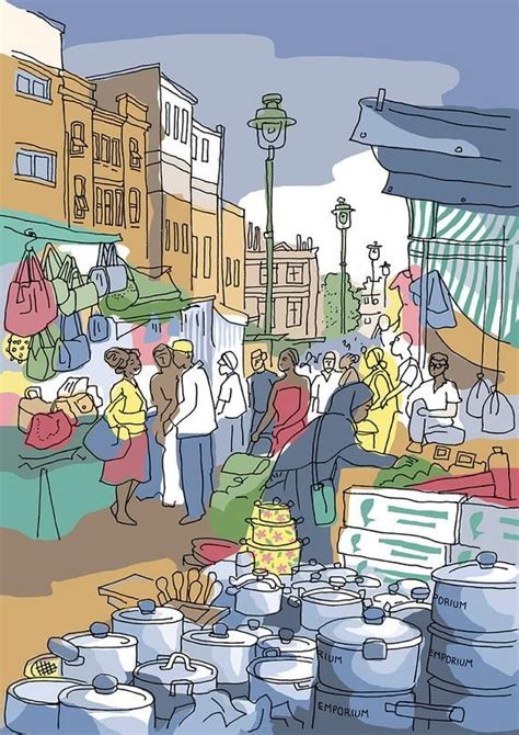 Dalston Hackney Colourful Street Scene Ridley Rd Market - Etsy ...