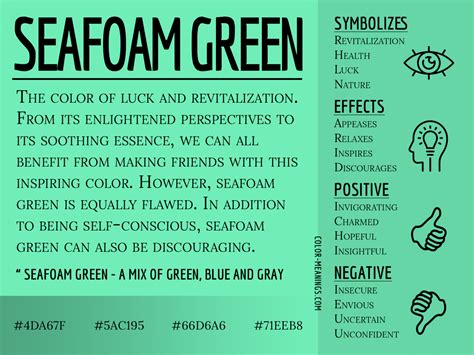 Seafoam Green Color Meaning: The Color Seafoam Green Symbolizes Luck ...