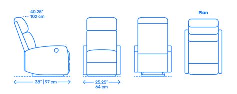 Recliners | Reclining Chairs Dimensions & Drawings | Dimensions.com