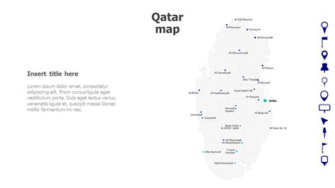 Qatar map with names 171 Inforgraphics & Slides