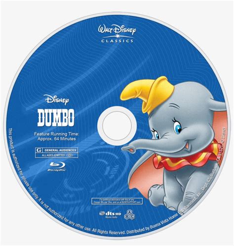 Dumbo Bluray Disc Image - Disney Blu Ray Discs - Free Transparent PNG ...