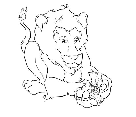 The Lion and the Mouse Coloring Pages Free | Lion and the mouse, Mouse color, Coloring pages