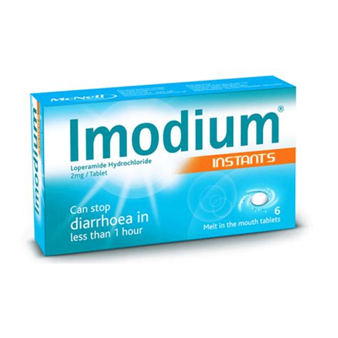 IMODIUM ® INSTANT 2 MG ( LOPERAMIDE ) 6 ORODISPERSIBLE TABLETS