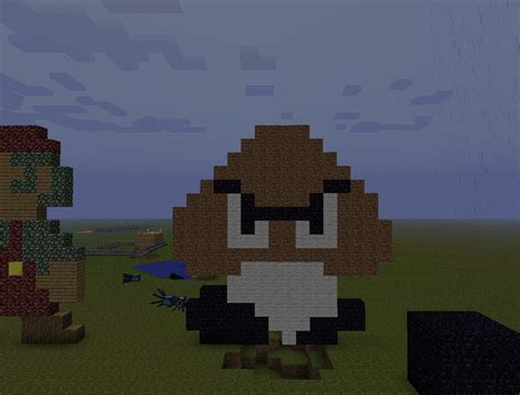 Goomba pixel art Minecraft Map