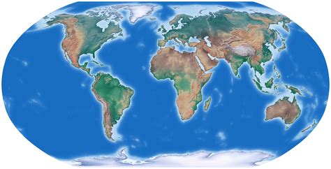 Earth shaded relief map Earth And Space Science, Earth From Space ...