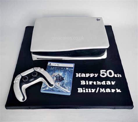 PS5 Playstation 5 Console cake with Destiny game - Gina Molyneux - Cake Artistry