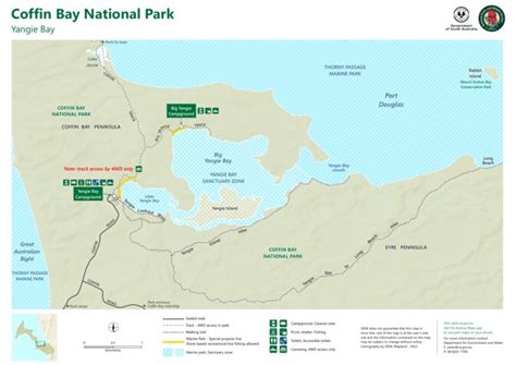 Coffin Bay National Park and Yangie Bay Map by Department for ...