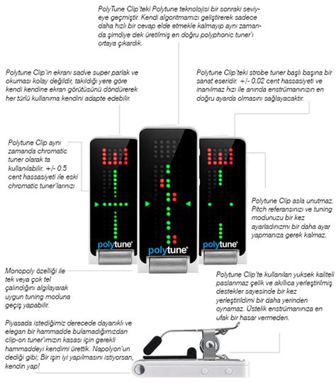 tc electronic Polytune Clip Tuner Polifonik Akort Aleti Fiyatı