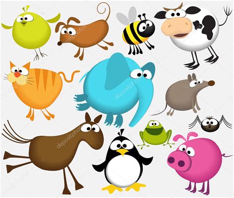 Funny cartoon animals — Stock Vector © agnieszka #12652873