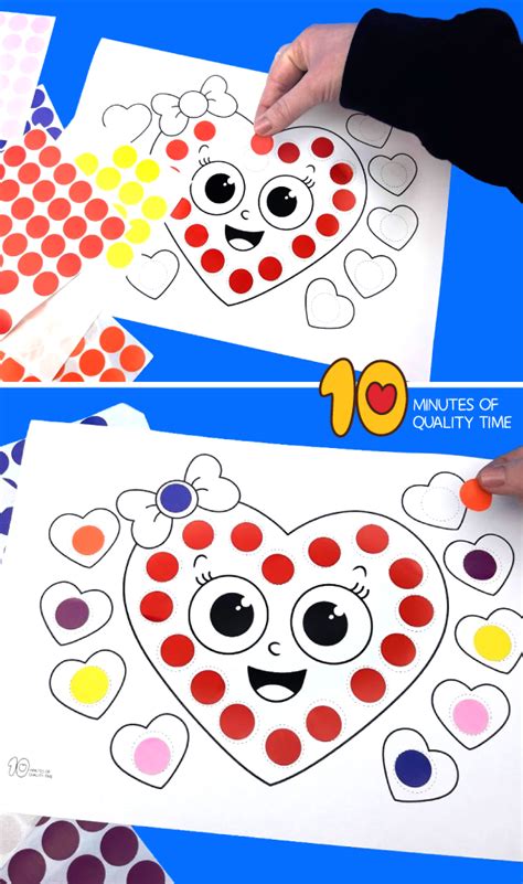 Do A Dot Heart Printable - Printable Templates