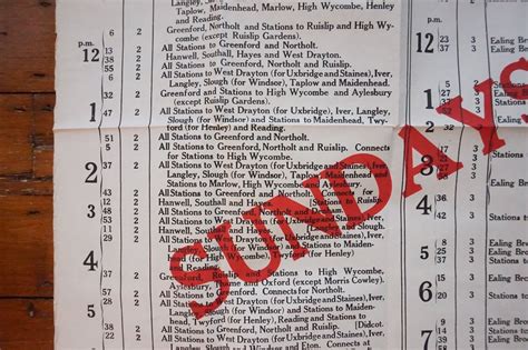 1946 GWR Railway Timetable Poster West Ealing | eBay