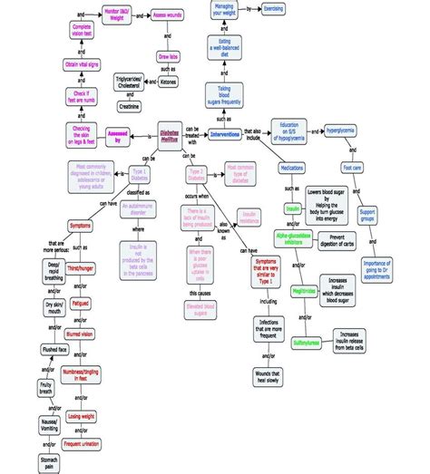 Diabetes Concept Map Nursing