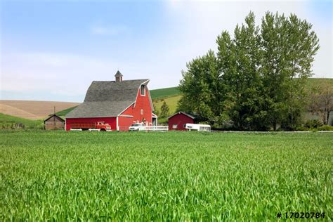 Nature Landscape Photography American Farmhouse and Red Barn, Home and ...