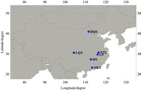 Distribution of the six relative gravimeter calibration baselines in China. | Download ...