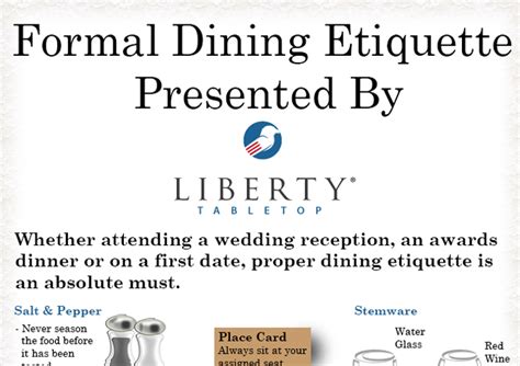 Formal Dining Etiquette by Liberty Tabletop - PrettyFood