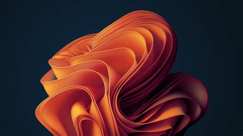 Windows 11 Abstract Orange Bloom 4K Wallpaper - Download Free 4K ...