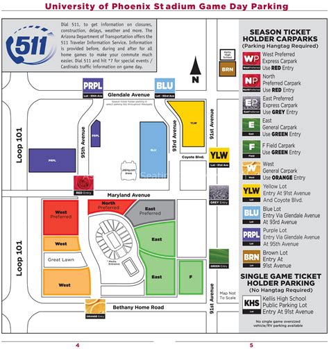 University of Phoenix stadium parking map - Parking map university of ...