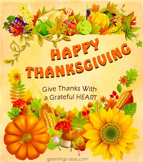 Free Thanksgiving Greeting Cards, Messages & Wishes