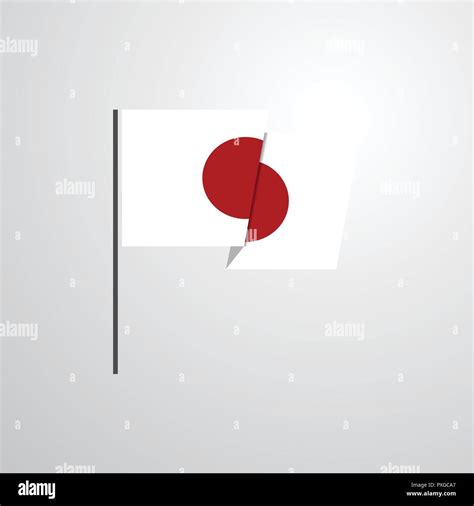 Japan waving Flag design vector Stock Vector Image & Art - Alamy