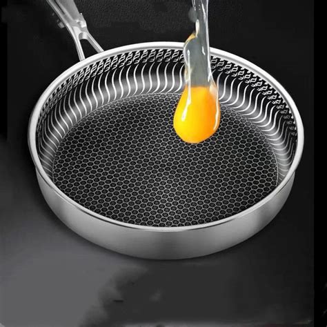 30cm Upgraded Food grade 304 Stainless Steel Non-Stick Frying Pan