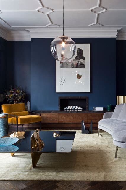 9 Interior Decor Living Rooms in Moody Blue - Interiors By Color