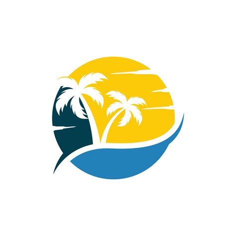 palm beach logo icon design template vector 7634500 Vector Art at Vecteezy