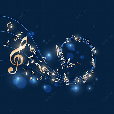 Music Clef PNG Picture, Cartoon Golden Music Notes Light Effect Clef, Music, Golden, Note PNG ...