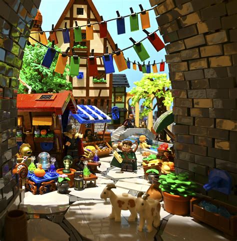 Colorful Medieval Market - The Brothers Brick | The Brothers Brick