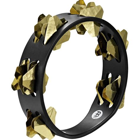 Meinl Compact Super-Dry Wood Tambourine Two Rows Brass Jingles | Musician's Friend