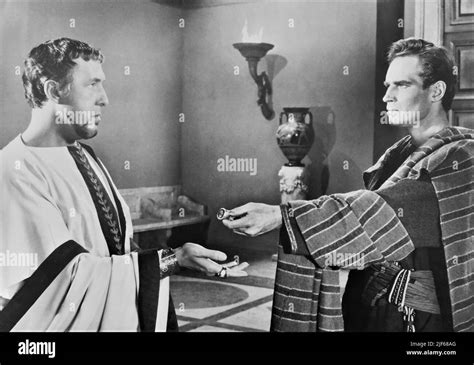 Charlton heston frank thring ben hur Black and White Stock Photos ...