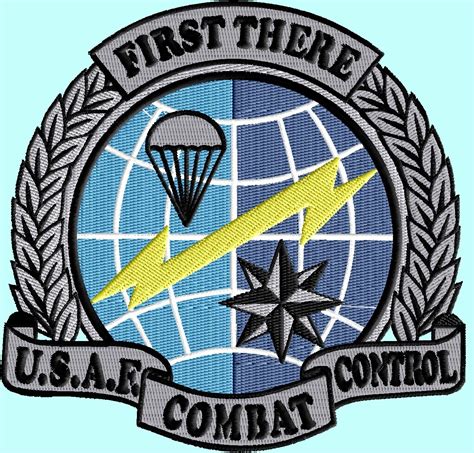 Air Force Combat Control crest logo 3 size, Machine embroidery design ...