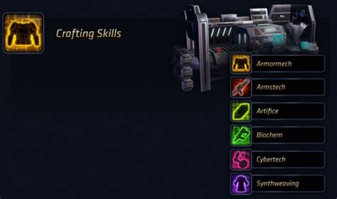 Swtor Artifice Crafting Guide - LIFE TIME MANAGEMENT