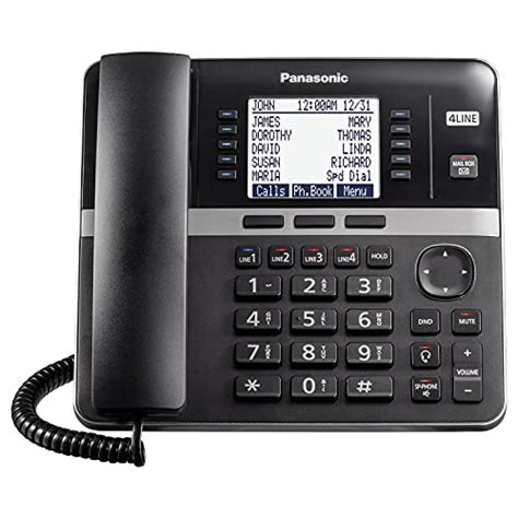 Panasonic Office Phone, Expandable 4-Line Desk Phone for Small and ...