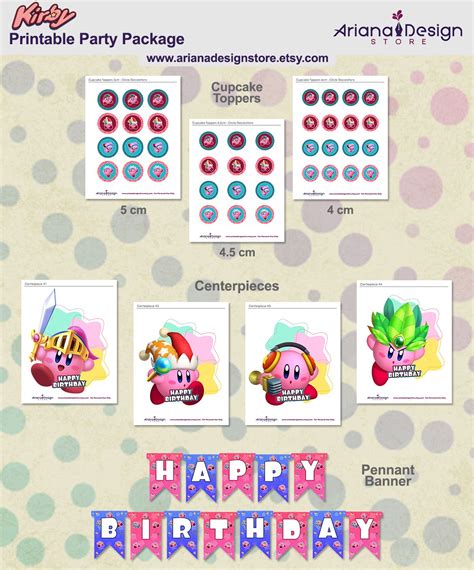 Kirby Party Decorations | Kirby Birthday Party | Kirby Birthday Party Decorations | Kirby ...