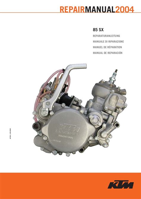 KTM 85 SX 2004 Repair Manual PDF Download - Service manual Repair ...