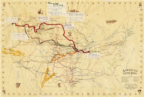 Charting The Path Of Progress: An Exploration Of Cattle Trails Maps - Allegheny College Map ...