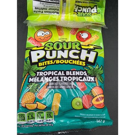 Sour Punch Bites-Tropical Blends Candy (5 x 142g)