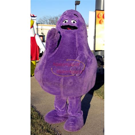 Grimace Purple Monster Mascot Costume