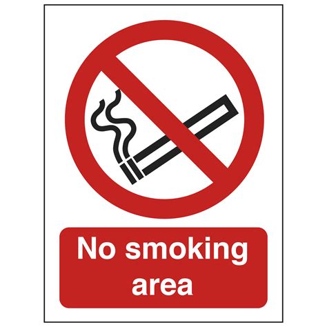 No Smoking Area Sign