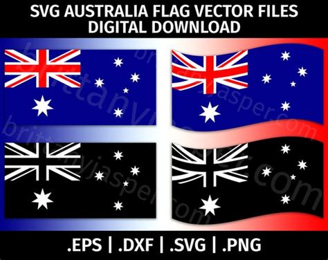 Australia Flag SVG Vector Clip Art Cutting Files for Cricut