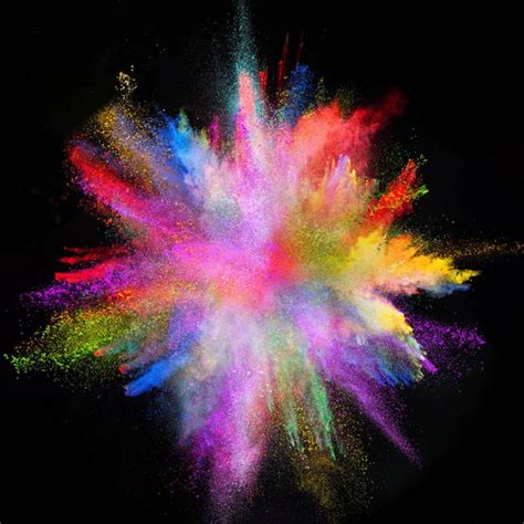 Explosion of colored powder on black background Stock Photo by ©jag_cz ...