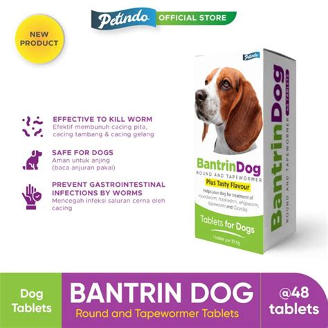 Bantrin Dog - Worm Medicine For Dogs Tablets (48Tablets) | Shopee Malaysia