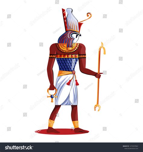 Ancient Egypt Sun God Horus Cartoon Stock Vector (Royalty Free) 1473297863 | Shutterstock