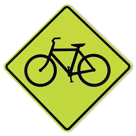 Bicycle Crossing Sign - 30 x 30" H-6586 - Uline