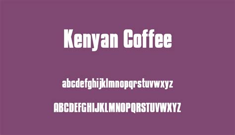 Kenyan Coffee free font