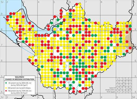 Bullfinch breeding distribution maps