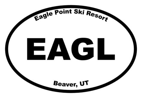 Eagle Point Ski Resort Oval Sticker